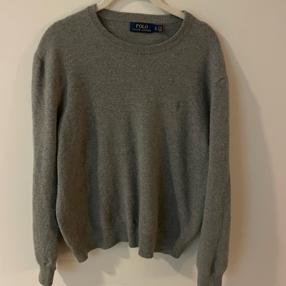 Polo Ralph Lauren Men's Crewneck Sweater in Gray 100% merino wool